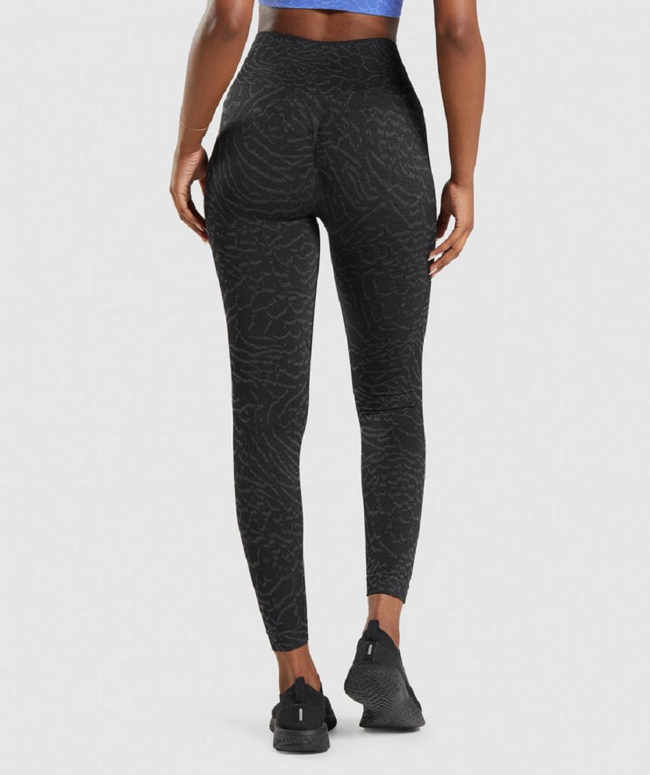 Leggins Gymshark Adapt Animal Seamless Mujer Negras | CO 2890XYU